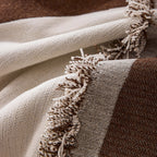 Modern Abstract Chenille Sofa Cover, Large Soft Throw Blanket with Tassels for Couch