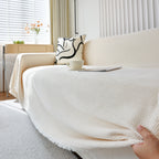 Chenille Thickened Solid Couch Blanket Throws, Reversible Couch Covers for Sectional Couches