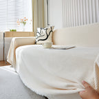 Chenille Thickened Solid Couch Blanket Throws, Reversible Couch Covers for Sectional Couches
