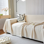 Chenille Thickened Solid Couch Blanket Throws, Reversible Couch Covers for Sectional Couches