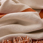 Modern Abstract Chenille Sofa Cover, Large Soft Throw Blanket with Tassels for Couch