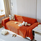 Chenille Thickened Solid Couch Blanket Throws, Reversible Couch Covers for Sectional Couches