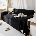Chenille Thickened Solid Couch Blanket Throws, Reversible Couch Covers for Sectional Couches