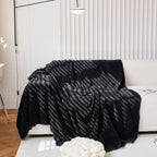 Chenille Thickened Solid Couch Blanket Throws, Reversible Couch Covers for Sectional Couches