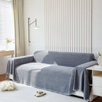 Chenille Thickened Solid Couch Blanket Throws, Reversible Couch Covers for Sectional Couches