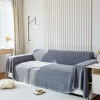 Chenille Thickened Solid Couch Blanket Throws, Reversible Couch Covers for Sectional Couches