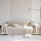 Chenille Thickened Solid Couch Blanket Throws, Reversible Couch Covers for Sectional Couches