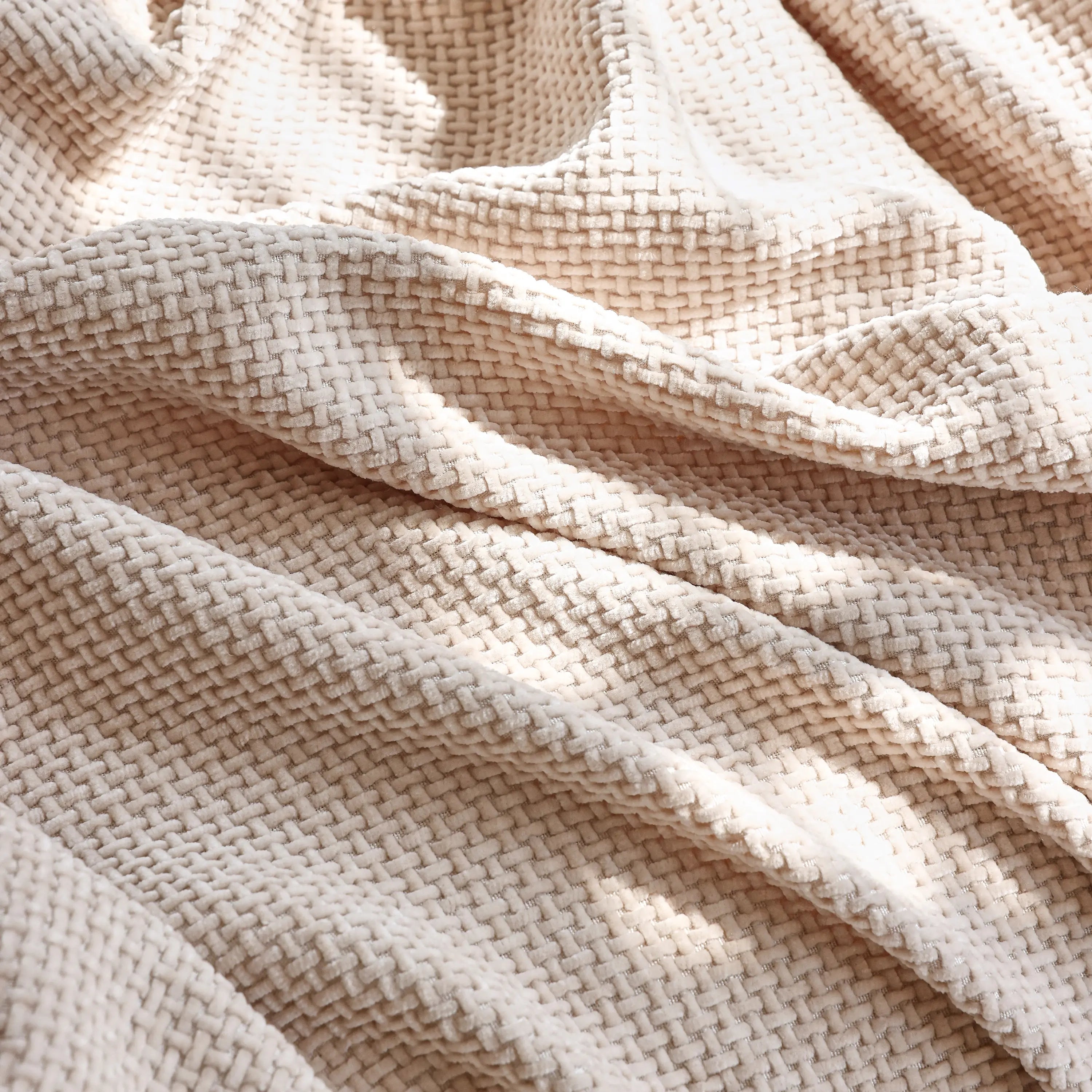 Chenille Thickened Solid Couch Blanket Throws, Reversible Couch Covers for Sectional Couches
