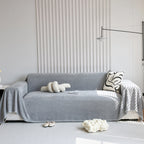 Chenille Thickened Solid Couch Blanket Throws, Reversible Couch Covers for Sectional Couches