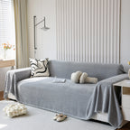 Chenille Thickened Solid Couch Blanket Throws, Reversible Couch Covers for Sectional Couches