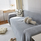 Chenille Thickened Solid Couch Blanket Throws, Reversible Couch Covers for Sectional Couches