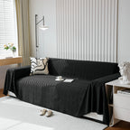 Textured Chenille Sofa Cover Throw, Soft Washable Couch Blanket Protector for Pets