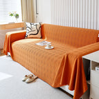 Textured Chenille Sofa Cover Throw, Soft Washable Couch Blanket Protector for Pets