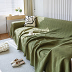 Textured Chenille Sofa Cover Throw, Soft Washable Couch Blanket Protector for Pets