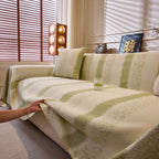 Modern Striped Sofa Throw Blanket, Lightweight Couch Cover for Summer Seating