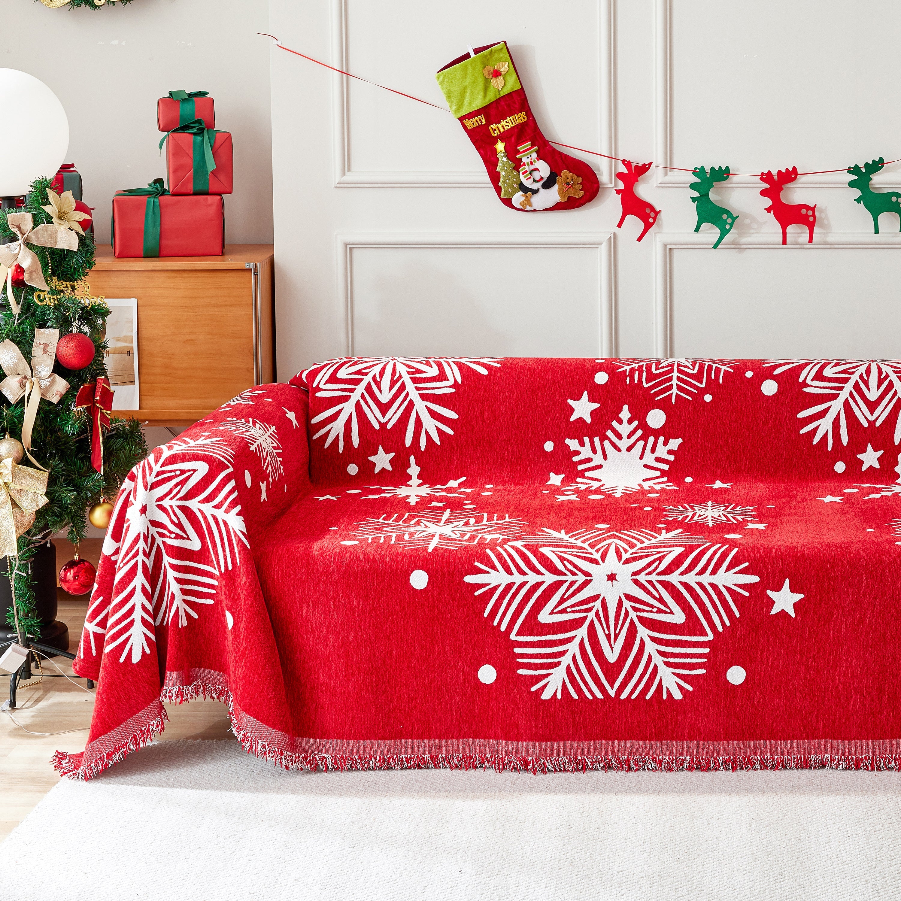Cozy Chenille Couch Cover Blanket, Non Slip Sofa Cover, Furniture Covers for Pets