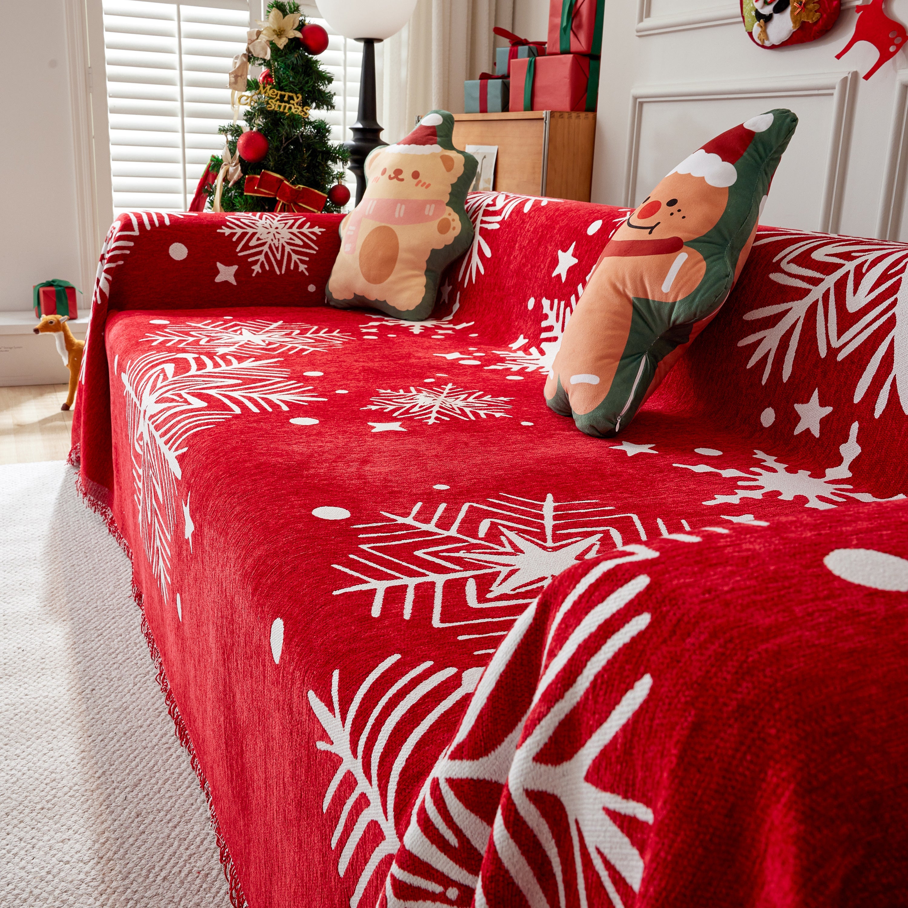 Cozy Chenille Couch Cover Blanket, Non Slip Sofa Cover, Furniture Covers for Pets