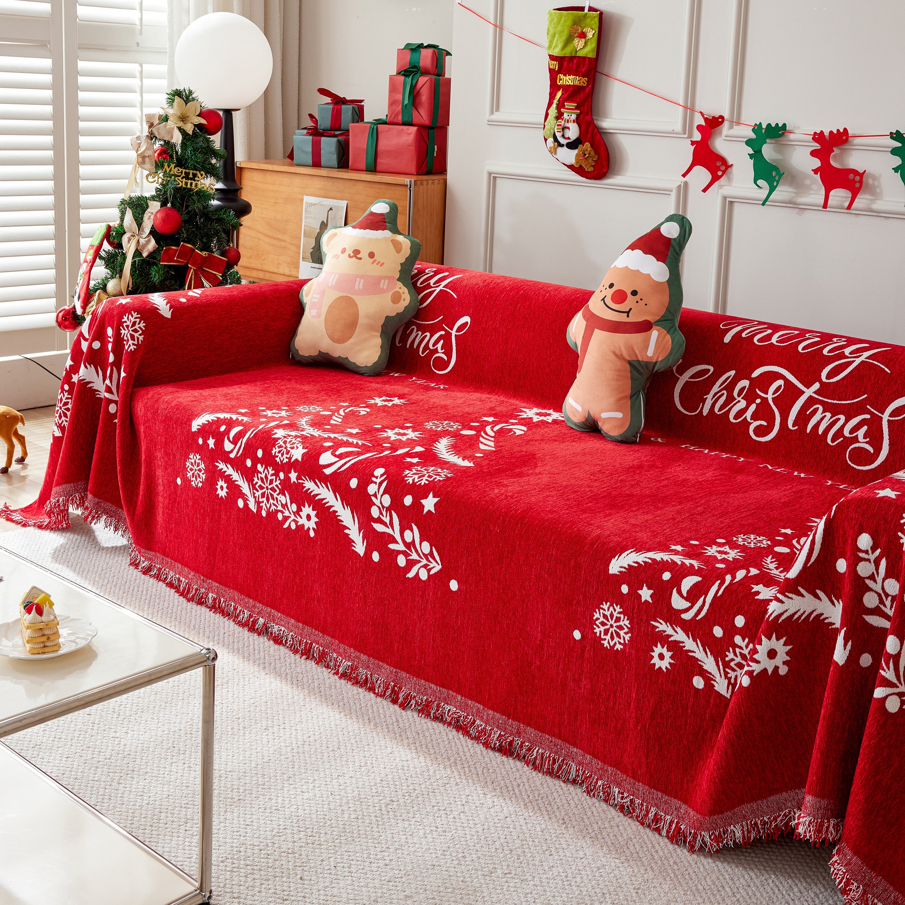 Cozy Chenille Couch Cover Blanket, Non Slip Sofa Cover, Furniture Covers for Pets