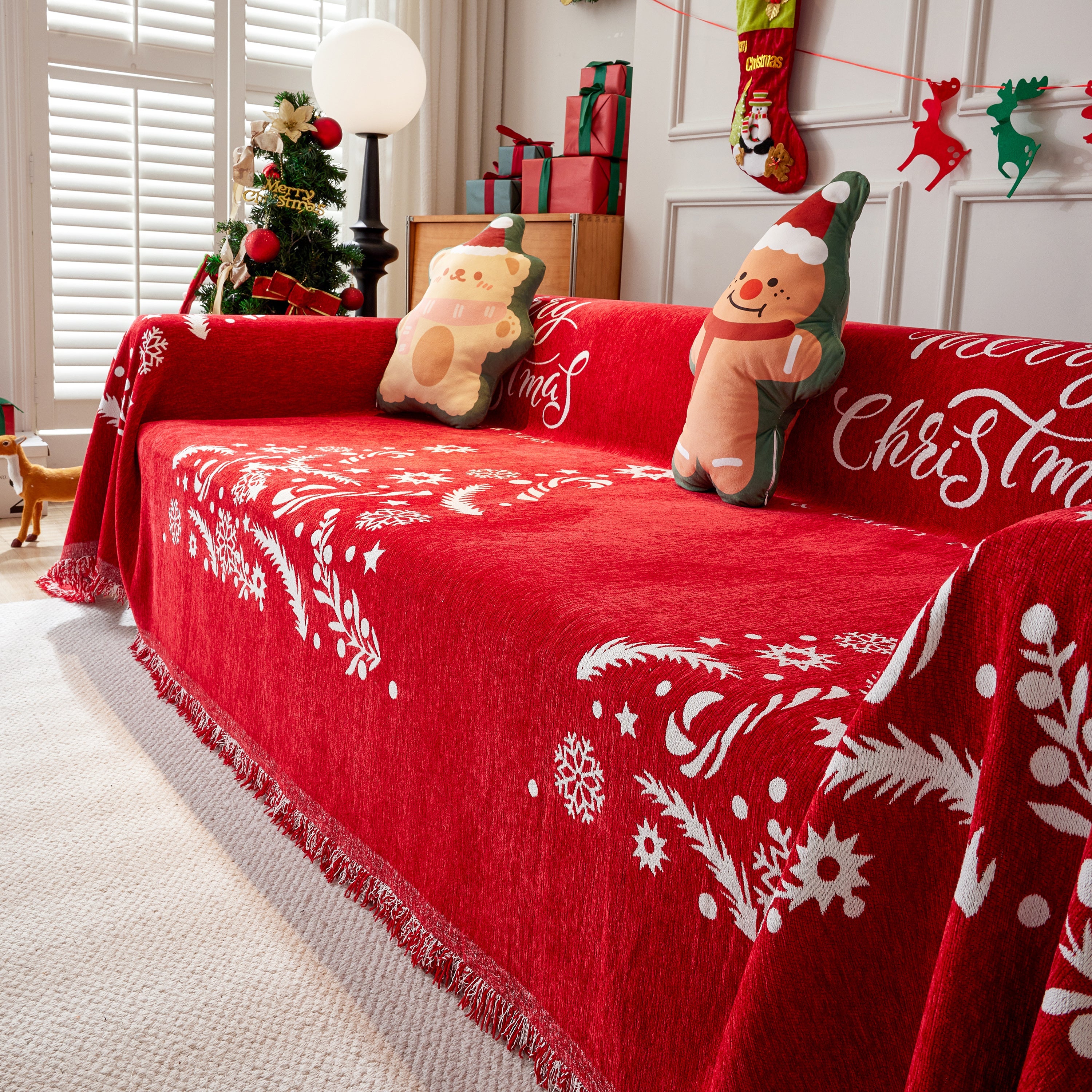 Cozy Chenille Couch Cover Blanket, Non Slip Sofa Cover, Furniture Covers for Pets