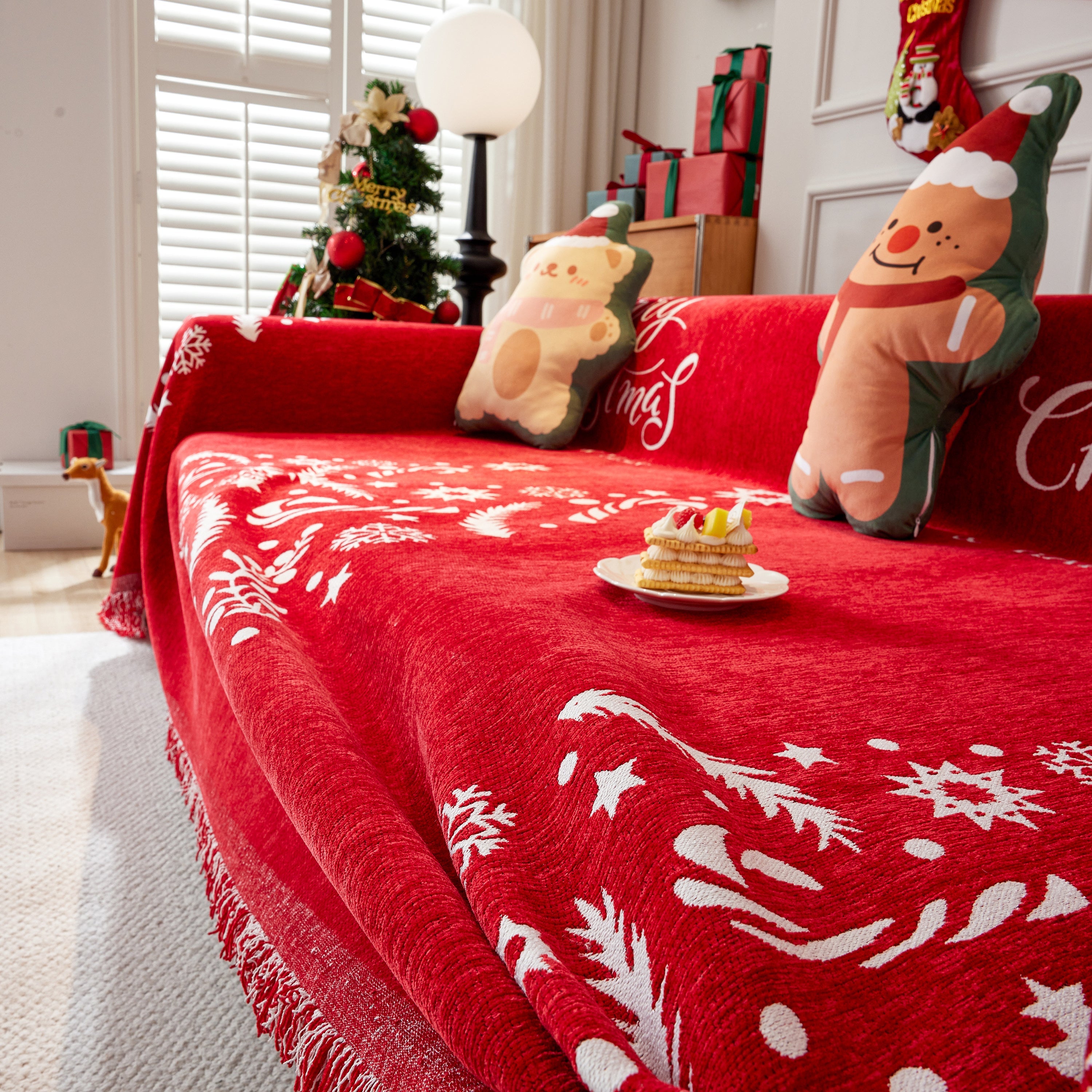 Cozy Chenille Couch Cover Blanket, Non Slip Sofa Cover, Furniture Covers for Pets
