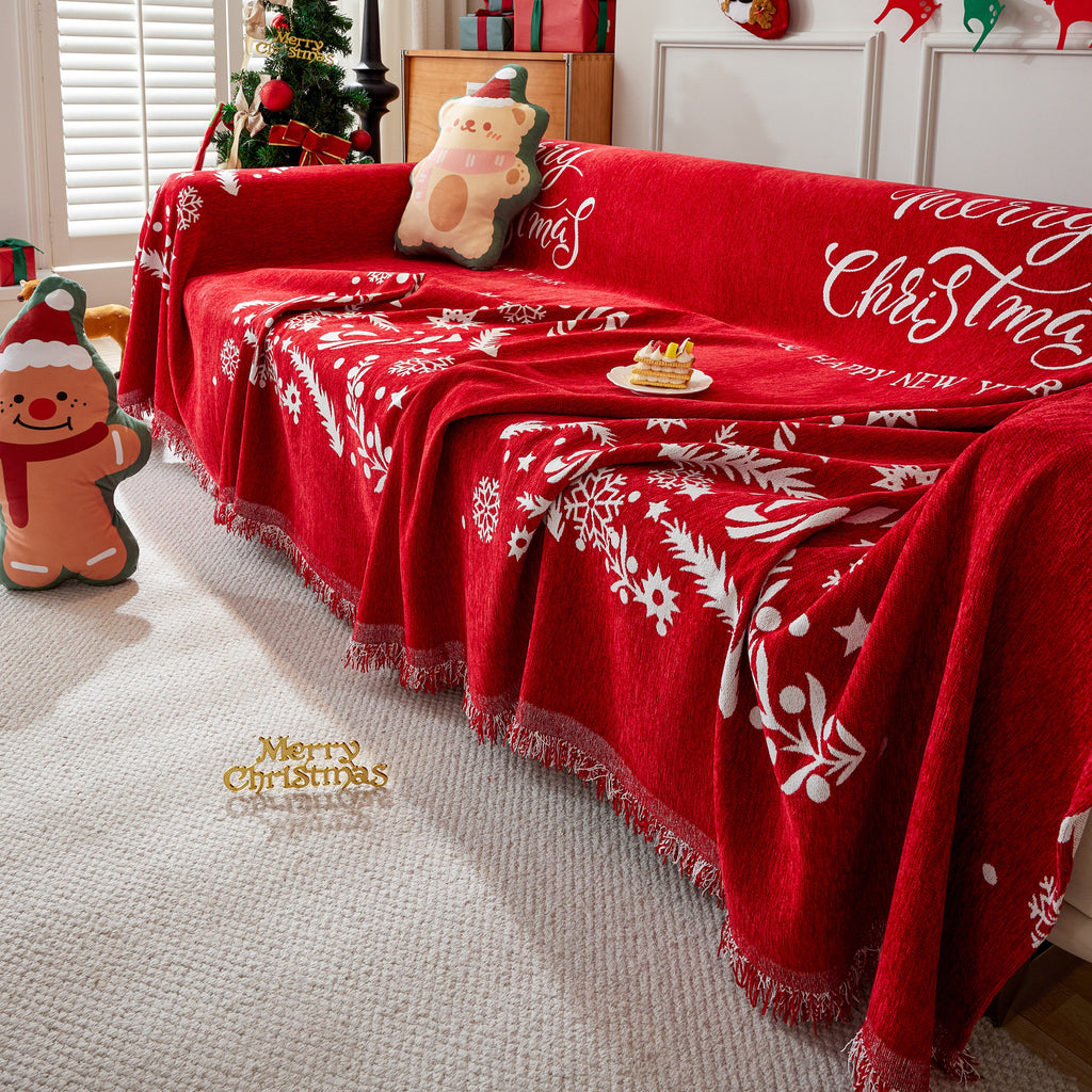Cozy Chenille Couch Cover Blanket, Non Slip Sofa Cover, Furniture Covers for Pets
