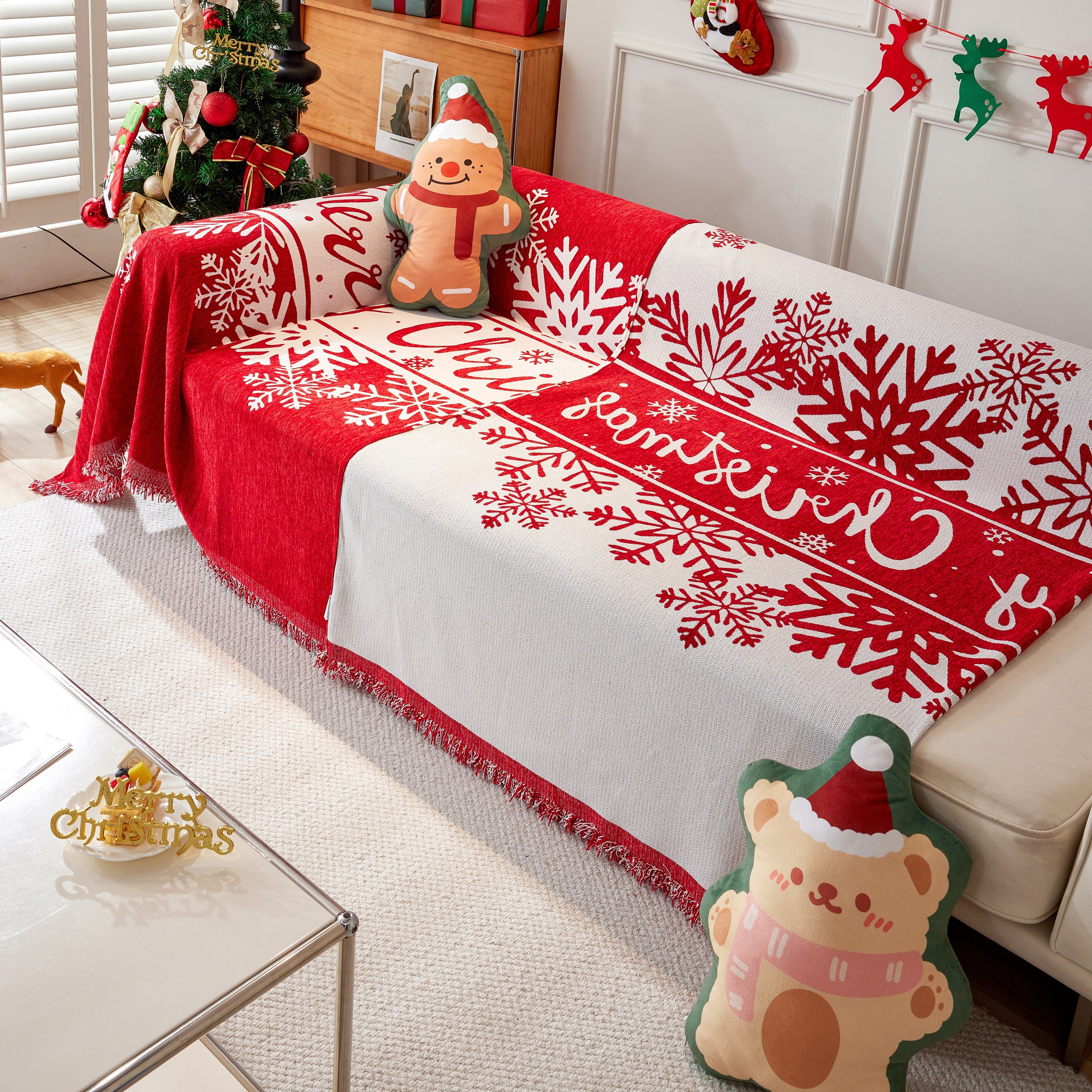 Cozy Chenille Couch Cover Blanket, Non Slip Sofa Cover, Furniture Covers for Pets