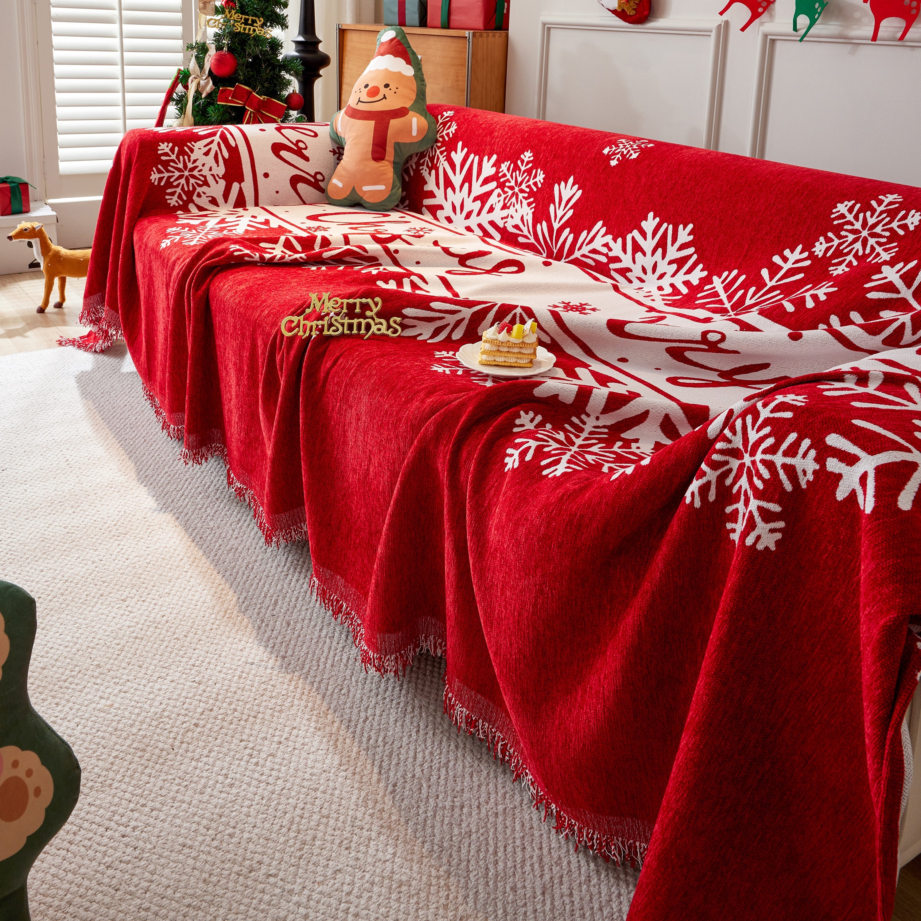 Cozy Chenille Couch Cover Blanket, Non Slip Sofa Cover, Furniture Covers for Pets