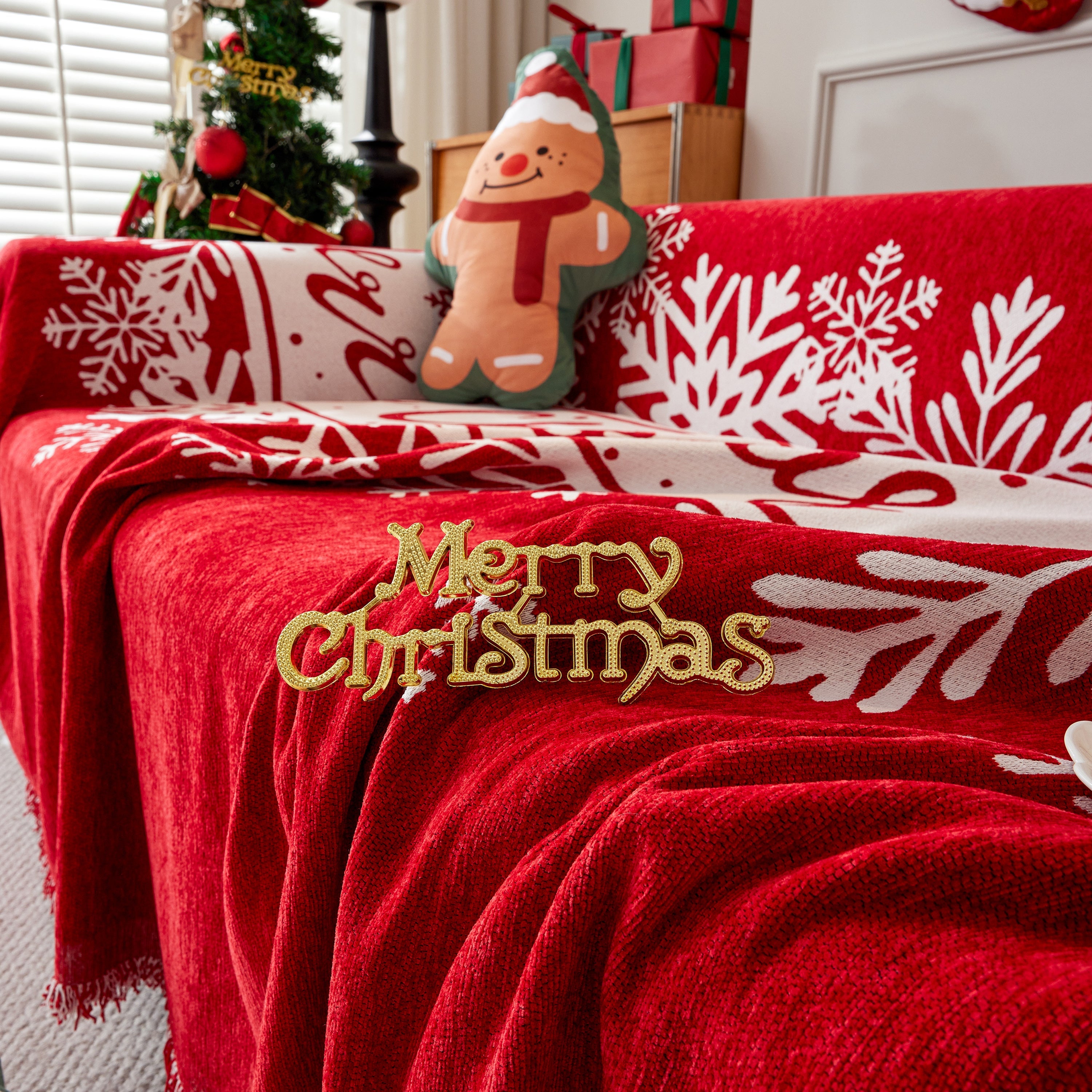 Cozy Chenille Couch Cover Blanket, Non Slip Sofa Cover, Furniture Covers for Pets