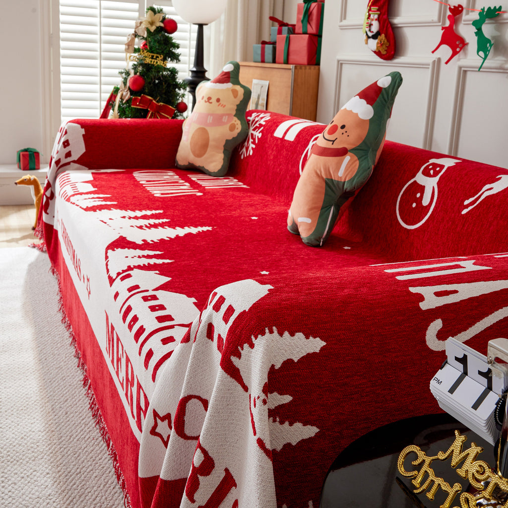 Cozy Chenille Couch Cover Blanket, Non Slip Sofa Cover, Furniture Covers for Pets