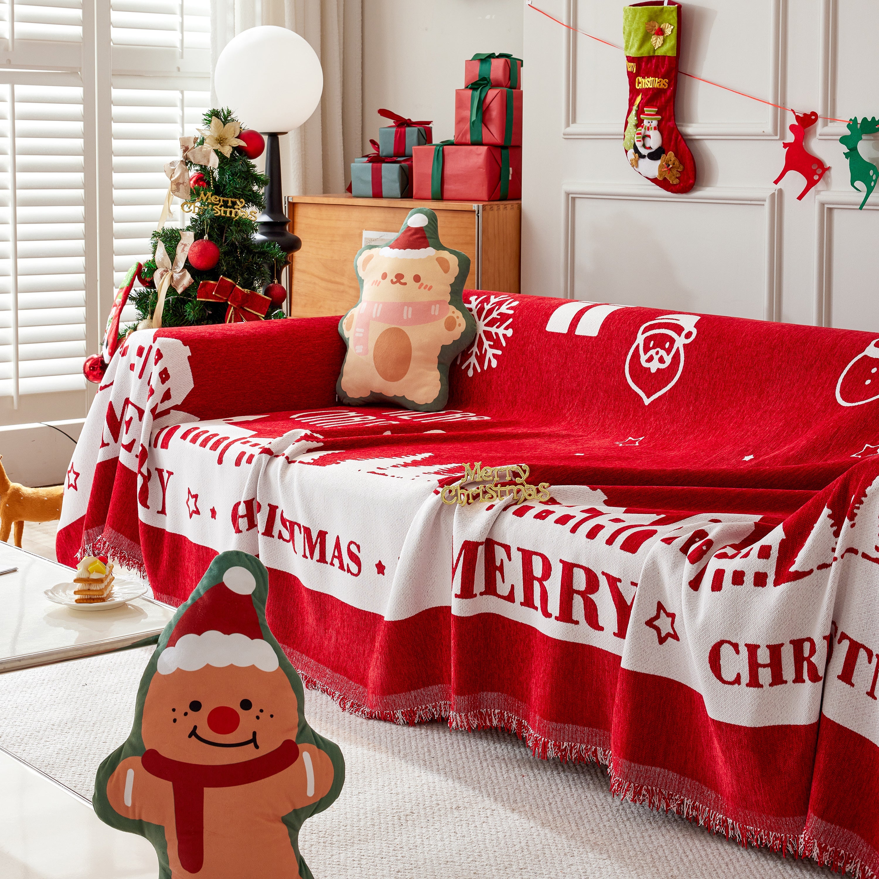 Cozy Chenille Couch Cover Blanket, Non Slip Sofa Cover, Furniture Covers for Pets