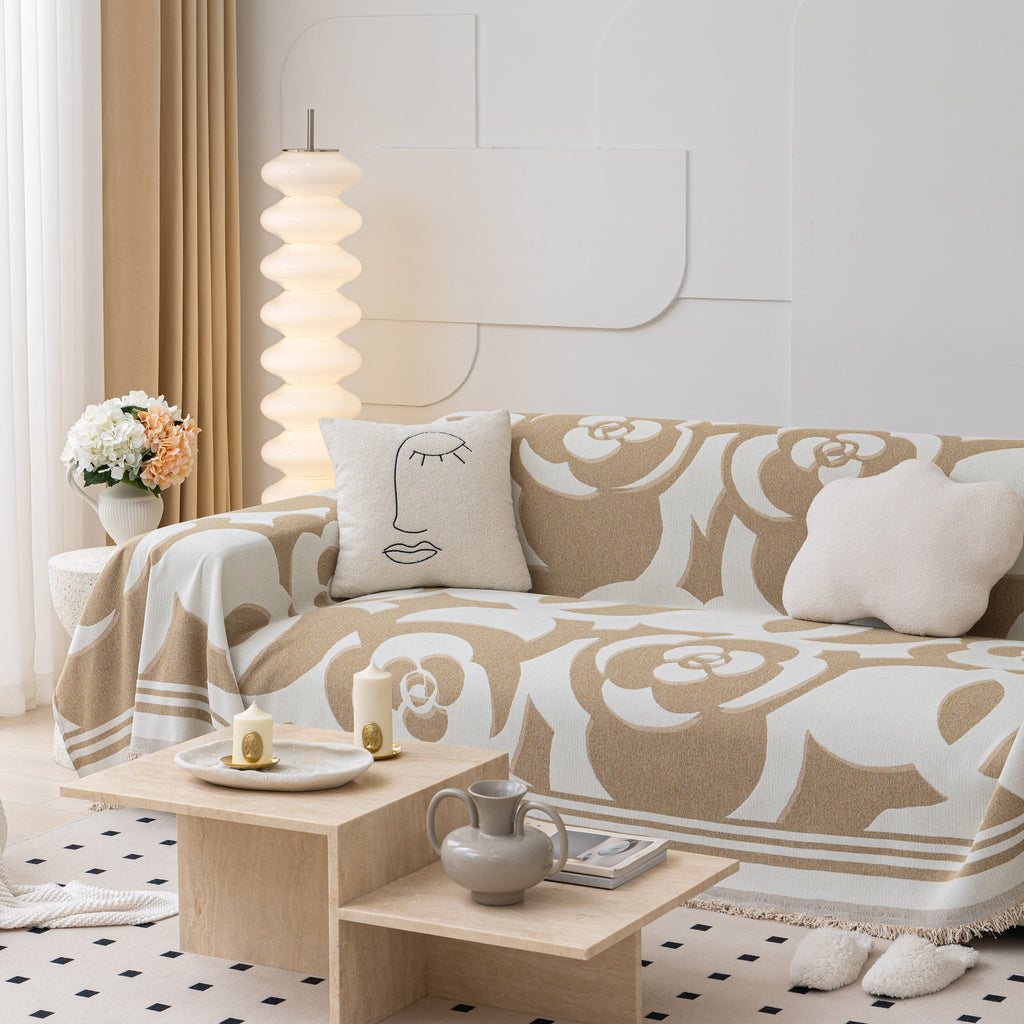 Chenille Sofa Cover Blanket, Couch Cover Blanket Throws for Couches Living Room Furniture Throw Covers