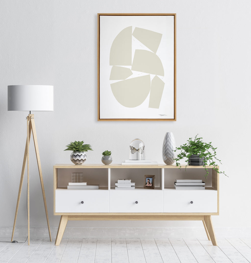Sylvie Constructed I Neutral Framed Canvas by Statement Goods