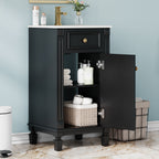 Bathroom Vanity With Sink, Soft-Closing Door, Adjustable Shelf