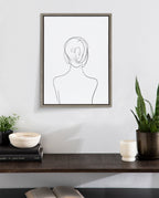 Sylvie Minimalist Woman Framed Canvas by Teju Reval of SnazzyHues