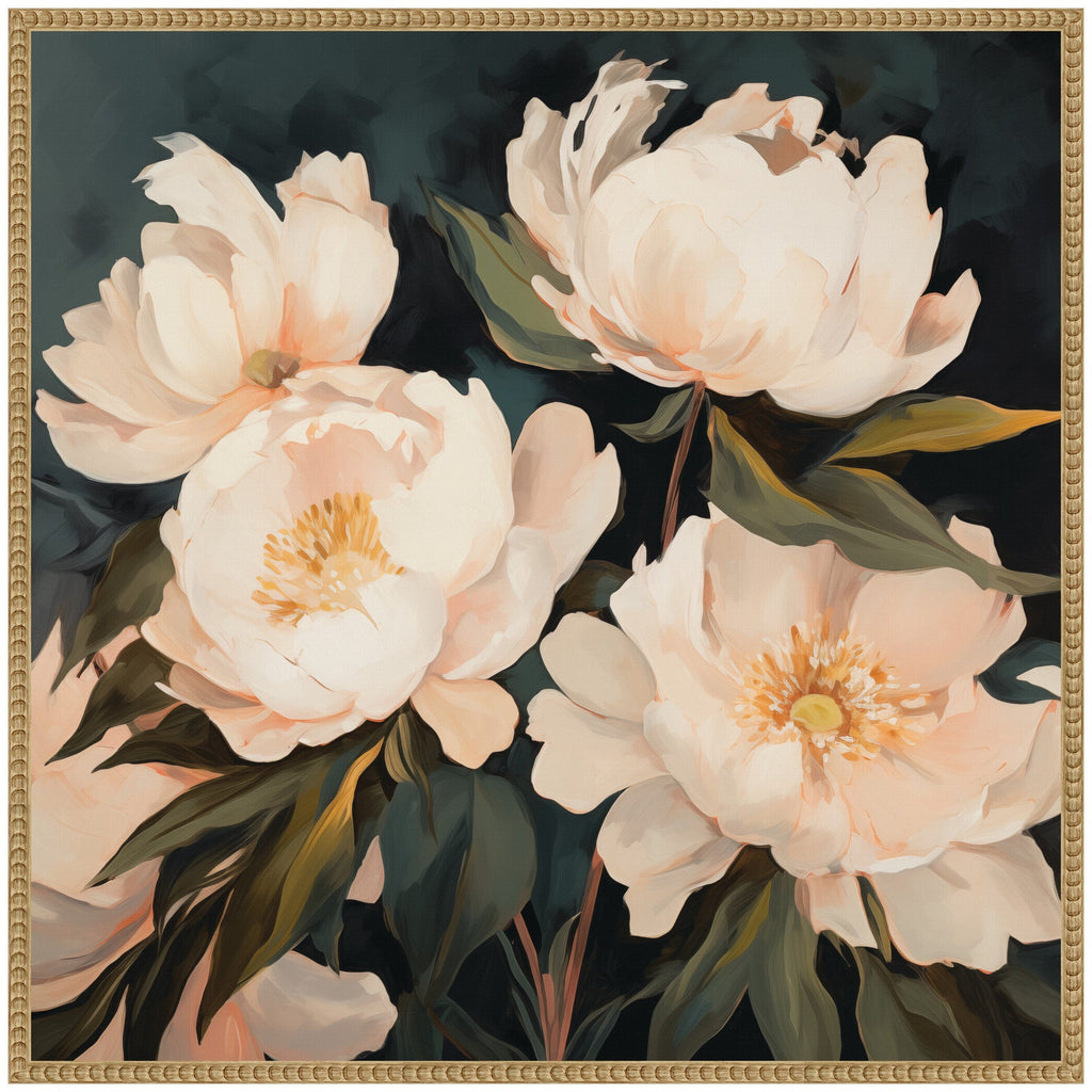 Sylvie Beautiful Painterly Floral Bouquets 2 Framed Canvas by The Creative Bunch Studio