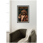 WG Espresso Sloth by The Whiskey Ginger Framed Canvas Wall Art Print