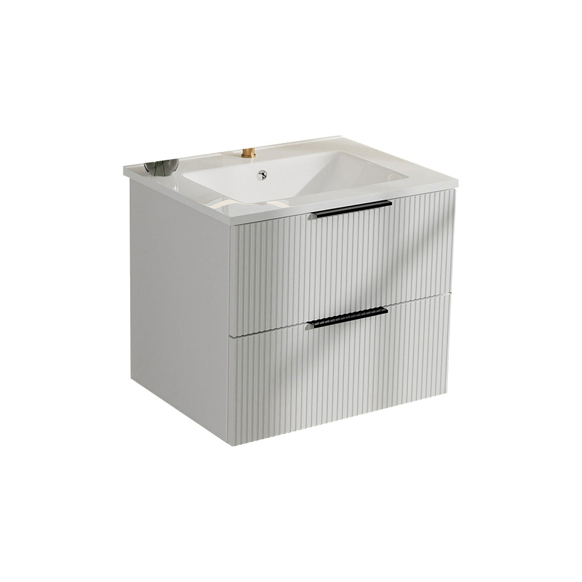 Modern Wall Mounted Floating Bathroom Vanity With Sink And Drawers
