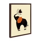 Sylvie Modern Elephant Framed Canvas by Amber Leaders Designs