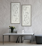 Sylvie Dancing Circles Framed Canvas by Teju Reval of SnazzyHues