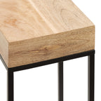 Karlsen Wood and Metal Slim Side Table