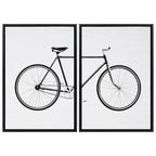 Sylvie Bicycle Framed Canvas by Simon Te of Tai Prints