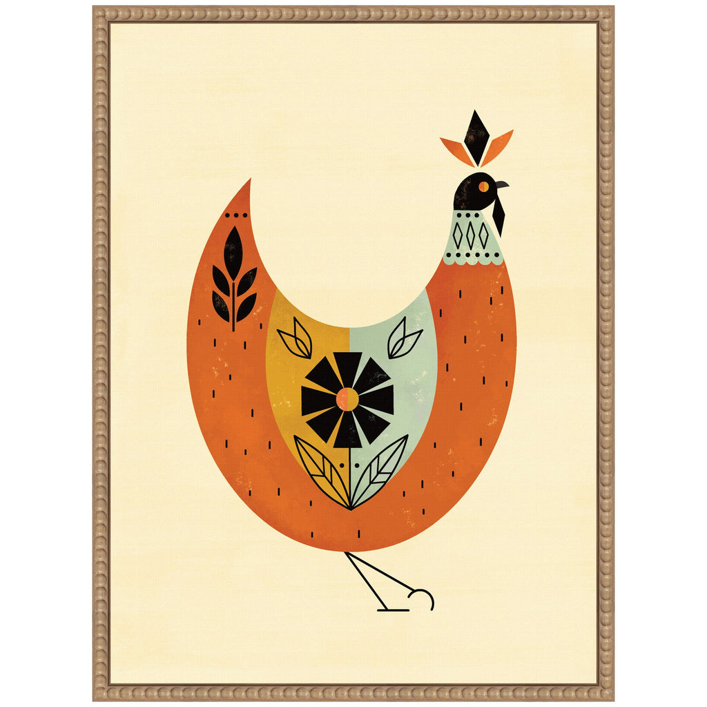 Sylvie Spring Chicken Framed Canvas by Amber Leaders