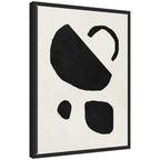 Sylvie Black Geometric Abstract 2 Framed Canvas by July Art Prints