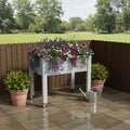 29 X 30 Gray Resin Rectangular Raised Garden Bed