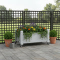 18 X 30 Gray Resin Rectangular Planter Box