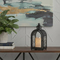 11 Clear And Black Glass And Metal Memorial Remembrance Lantern Candle Holder
