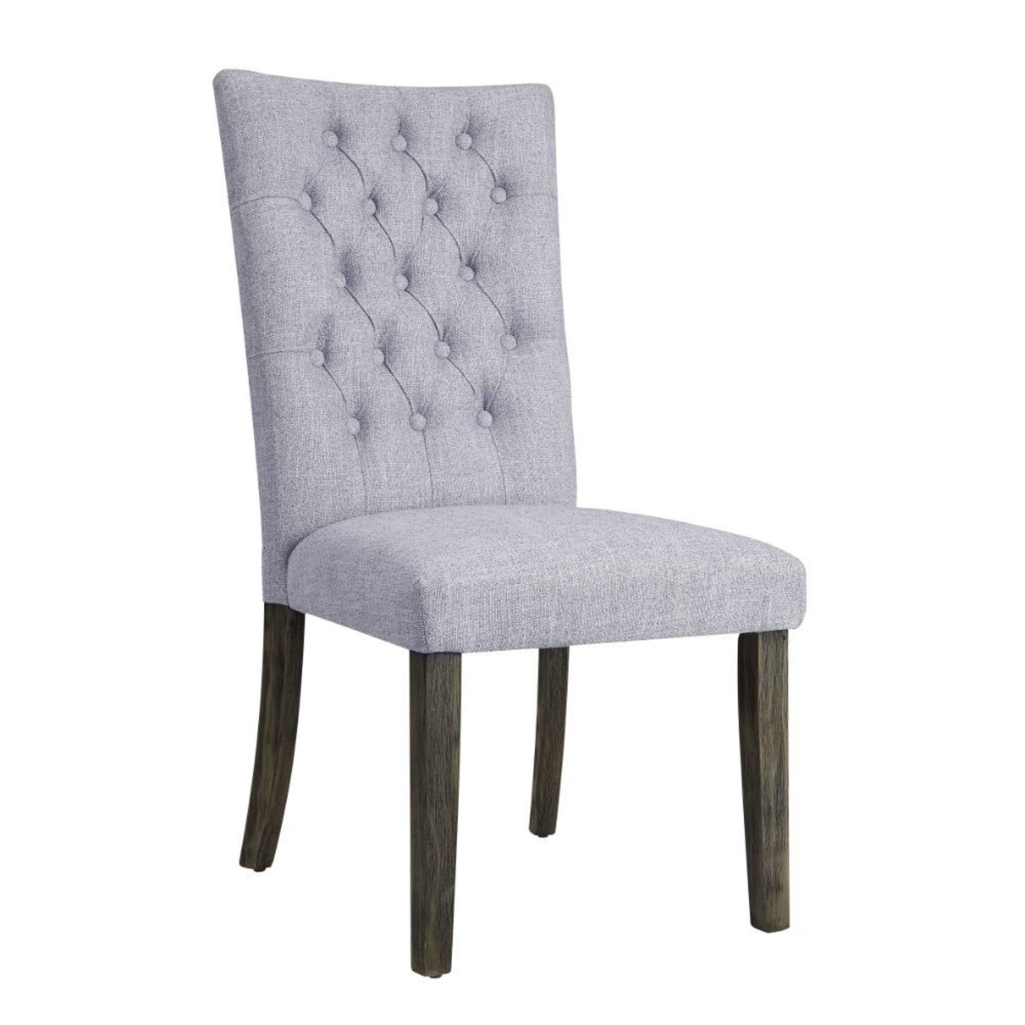 ACME Side Chair, Gray Fabric & Gray Oak