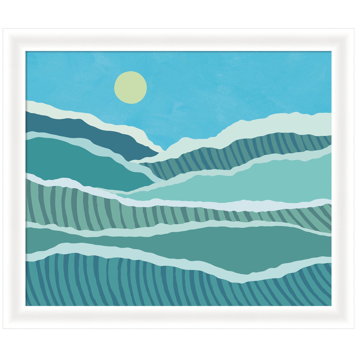 Framed Art Abstract Waves by Rachel Lee