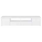 Coaster Home Furnishings Jude 2-Door 79" Tv Stand With Drawers White High Gloss