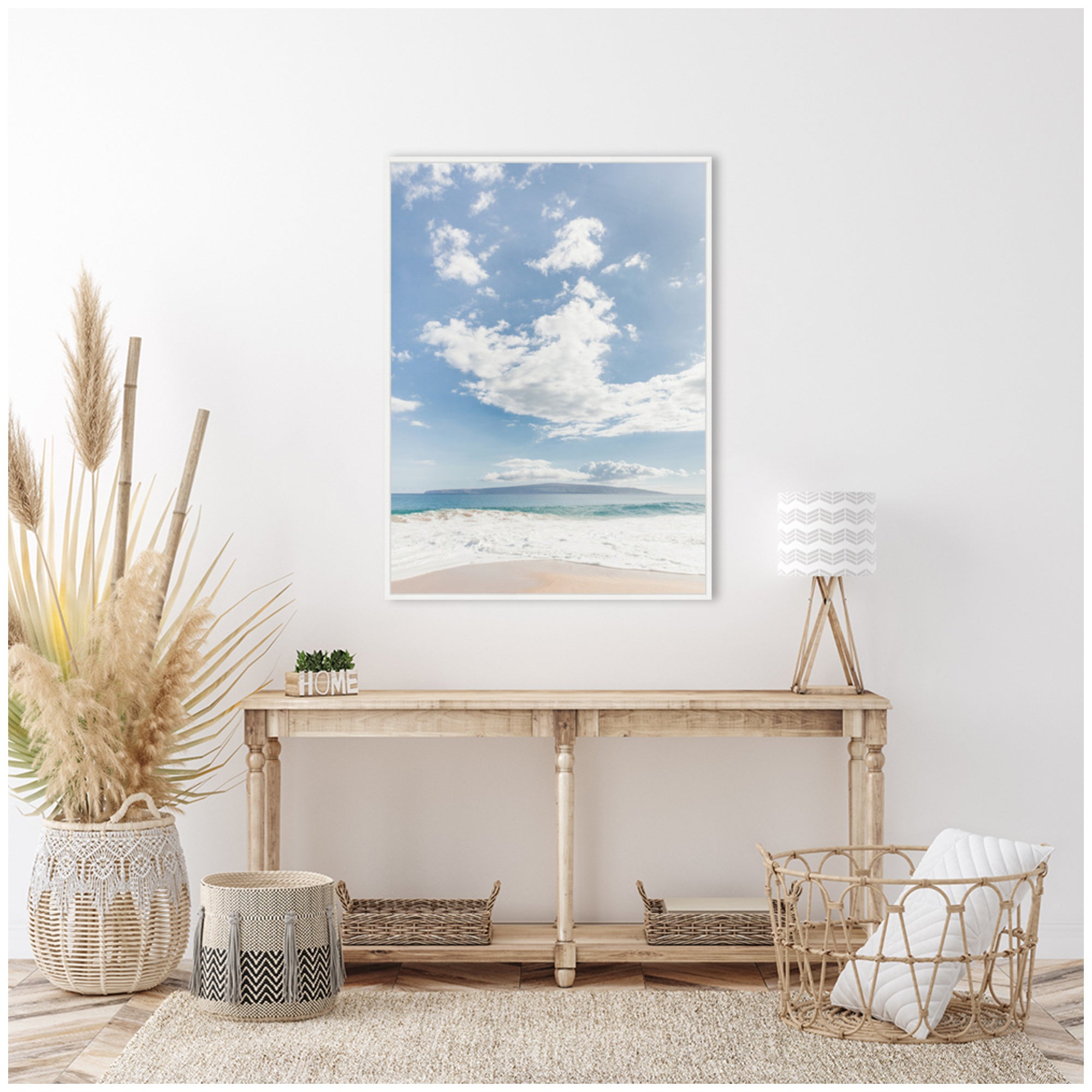 Sylvie Beach Framed Canvas by Alicia Abla